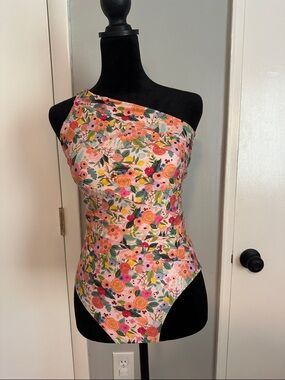 summersalt One-Shoulder Floral One-Piece Swimsuit – Pink Multi